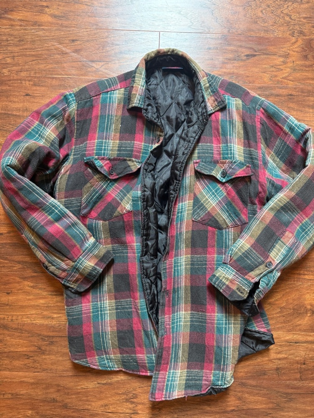 Men's Red & Green Plaid Insulated Flannel